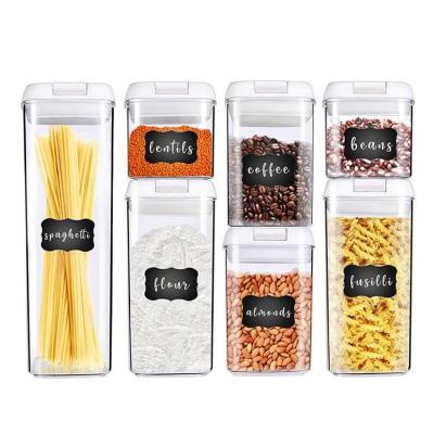 China 7 Pcs Plastic Food Airtight Storage Containers With Lids Multiple Size for sale