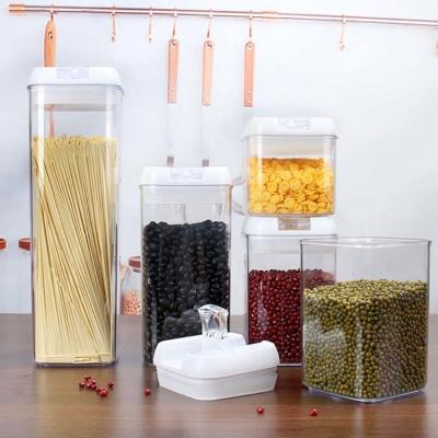 China 7 Pieces Pantry Food Container Sets Eco Friendly Transparent Stackable for sale