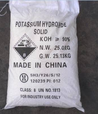 China 90% min Mining Chemicals Potassium hydroxide KOH Powder Flakes Liquid CAS NO 1310-58-3 Te koop