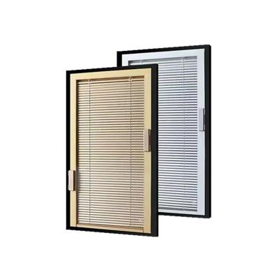 China Magnetic Shutter Aluminum Alloy Single Glass Built-in Hollow Shutter Blinds for Office Building for sale