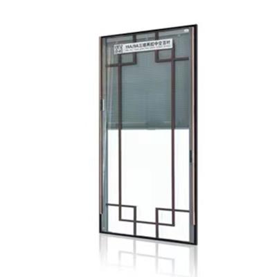 China Wechat 15531489919 Inside Triple Glazed Glass with Aluminum Horizontal Blinds Shutters for sale