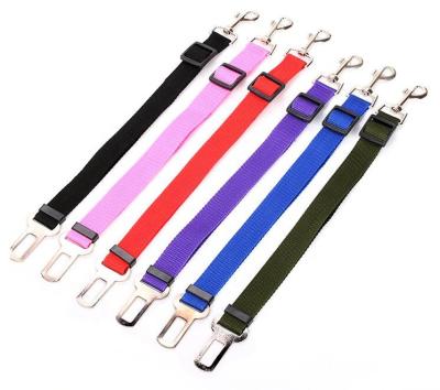 China Free Sample Personalized Adjustable Dog Seat Belt Multi-Colors for sale