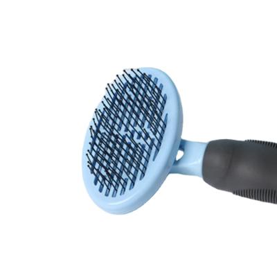 China Sustainable Pet Dog Comb Dog Cat Grooming Soft Massage Bath Deshedding Self Cleaning for sale