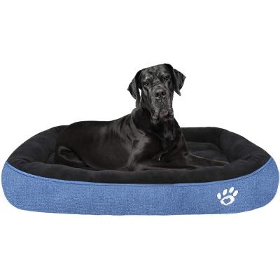 China Travel OEM Wholesale Manufacturer Luxury Soft Washable Plush Dog Bed for sale