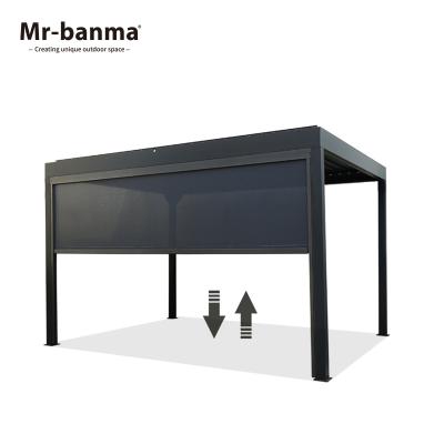 중국 Factory Wholesale Easily Assembled Outdoor Aluminum Garden Motorized Gazebo Backyard Canopy Gazebo Pergola Metal 판매용