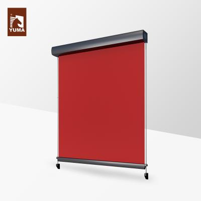 China Modern Windproof Automatic Curtain , Steel-Wire Track Guide Outdoor Roller Blind Motorized for sale