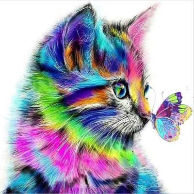 China Professional Manufacturer Fashion Colorful Art Diamond Painting Cat from Waterproof+ECO-Friendly for sale