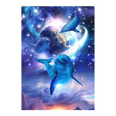 China Our Waterproof+ECO-Friendly Factory Provides Beautiful Reliable Natural Art 5d Diamond Painting High Quality Surf Dolphins for sale