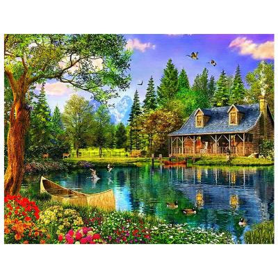 China Waterproof+ECO-Friendly Home Decor Fashion Artwork Adult Children Landscape Diy Square Diamond Painting for sale