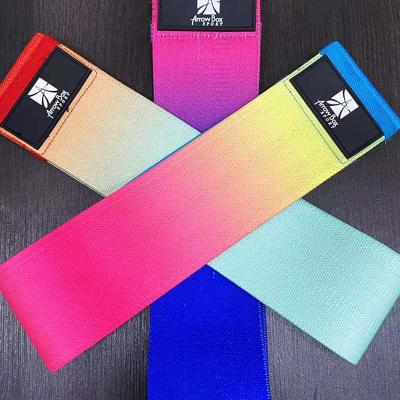 China Wholesale 3 Level Custom Logo Printed Yoga Gym Exercise Fitness Durable For Legs Glutes Booty Hip Cloth Resistance Bands for sale