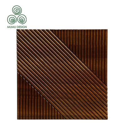 China Wainscoting Minimalist MUMU Wainscoting Slat Decorative Wood Wall Panels Hall Wooden Solid Side Board Main Cladding Materials for sale