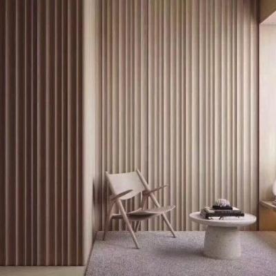 China Post Modern Industrial Building Interior Cladding Architectural Design Strip PVC Wood Wall Panels For Sale for sale