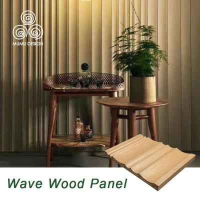 China Modern wood grain black 3D art decorative MUMU wall panel, interior design wooden wall panels for living room for sale