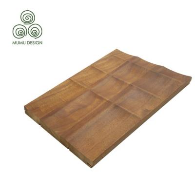 China MUMU Stable Sound Absorption Decorative Board Modern Interior Fluted Carbonized Decorative Wall Panel for sale