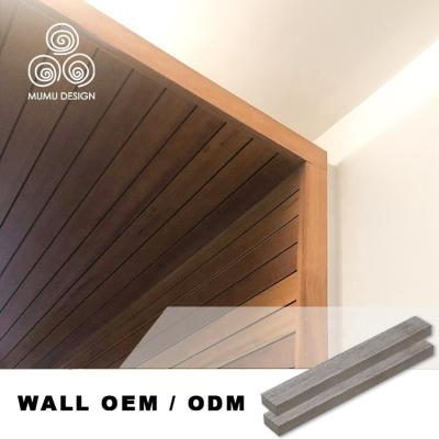 China Artistic Ceilings MUMU Room Decoration PVC Ceiling Tiles MDF Wall Cladding Sheet Wood Ceiling For Office for sale