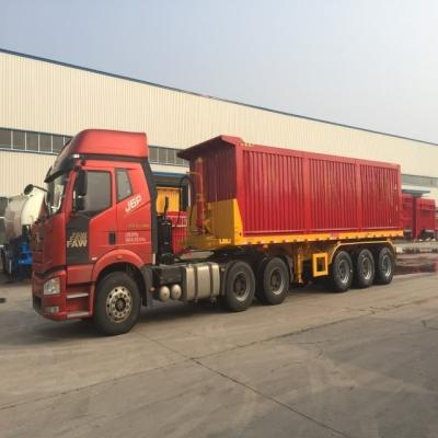 China Truck Trailer Cargo Box Semi Trailer Quality Guarantee Guardrail Cargo Transport Cargo Semi Trailer for sale