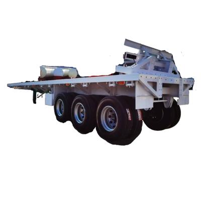 China Truck trailer 40ft three-axle container semi truck flatbed trailer for sale made in China for sale