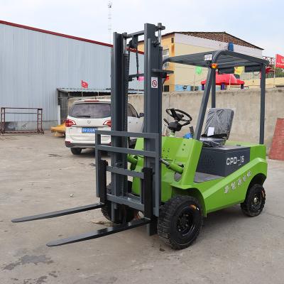 China 2 Stage / 3 Stage Mast Type 1.5 Ton Mini Electric Forklift Trucks / Compact Electric Forklift for sale