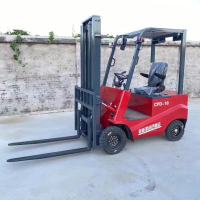 China Customized Lifting Height 1.0 Ton Battery Operated Forklift Truck Self Loading for sale