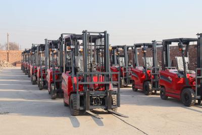 China WChina barata 2.5ton elevadora eléctrica con mástil de contenedor 4.5m y cambio lateral para la venta 2500kg 5500 libras batería elevadora de bifurcación en venta