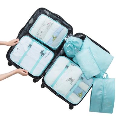 China 2022 Hot Selling Waterproof Luggage Organizer Travel Packing Cubes Set To Custom Design Waterproof Luggage Organizer for sale