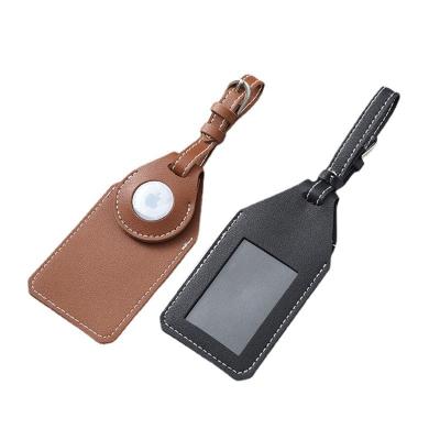 China 2021 Luxury Factory High Quality Custom Logo PU Leather Luggage Tag Custom With Air Tag Case for sale