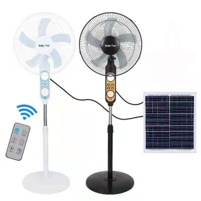 China Household Rechargeable Solar Standing Fan With Plastic Electric Solar Panel Mounting Rack Solar Powered Fan for sale