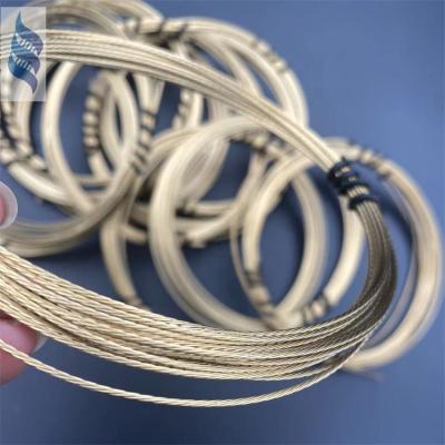 China Copper Coated Wire Rope Steel Wire MANUFACTURING 1*7-1.0mm Brass Clad Rope for sale