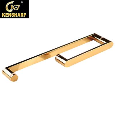 China High-quality Production Square Tube Push-pull 304 Stainless Steel Glass Door Handle Gold en venta