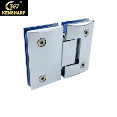 China Manufacture Stainless Steel 180 Degree  Bevel Edge Adjust Brass Heavy Duty Shower Glass Door Hinges Of Bathroom Accessories for sale