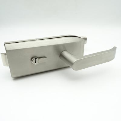 中国 Professional glass door lock hardware clamp glass to wall mortise lock glass door floor lock 販売のため