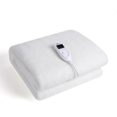 China Factory wholesale woolen anti-pilling electric heating blanket with timer for sale