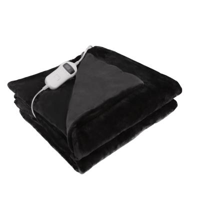 China 150*130cm Folded Machine Throw Washable Custom Electric Heating Blanket With Timer for sale