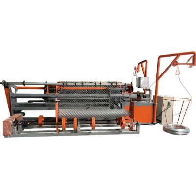 China Building Material Shops Double Wire &Single Wire Fully Automatic Diamond Mesh Chain Link Fence Making Machine Plant for sale