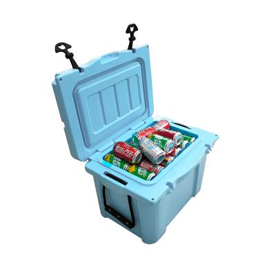 China YETl Camping Insulated Food Fishing Box Cooler Rotomolded Insulated Mini Cooler Box 25L With Custom Logo for sale