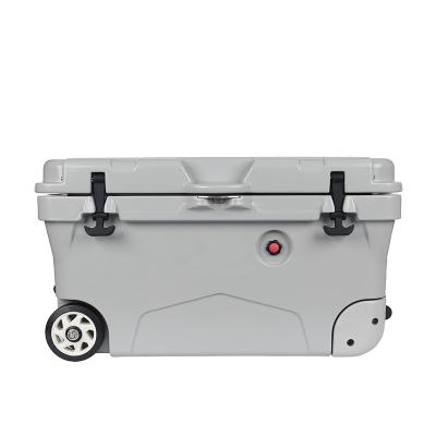 China Factory Customized High Capacity Insulated Models Insulated Hard Cooler Box With Handle And Wheels For Picnic for sale