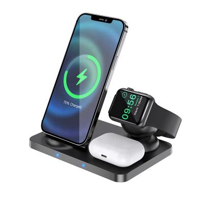 China UniversalÂ   Amazon Best-selling Desktop Table 5W QI Wireless Baseline 3-in-1 Charger for iPhone Product with Factory Direct Price for sale