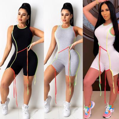 China 2021 Breathable Trending Vintage Clothing Shorts Overalls And Rompers Womens Plus Size Jumpsuit Wear Womens Training Jogging Overalls 2021 for sale