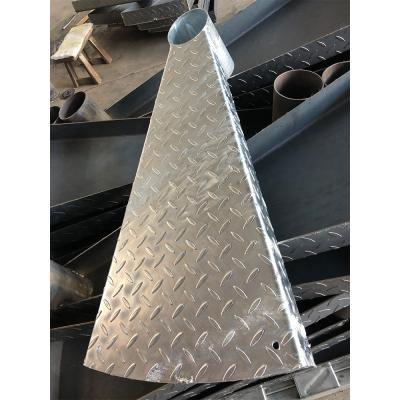 China Modern Galvanized Steel Tread Stairs Spiral Staircase For Construction Projects for sale