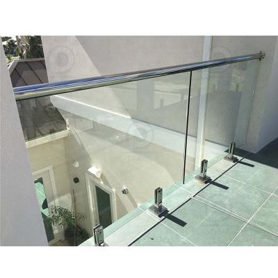 China New Design Modern Balcony Stainless Steel Railing Tempered Glass Railing for sale