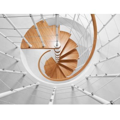 China Modern Modern High Quality Steel Wooden Spiral Staircase Design for sale