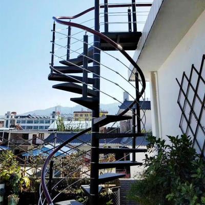 China Modern Modular Steel Exterior Decorative Spiral Staircase Design for sale