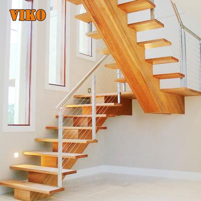 China VIKO Fashional Traditional Metal Stairs Design And Mono Stringer Indoor Prefabricated Staircase for sale