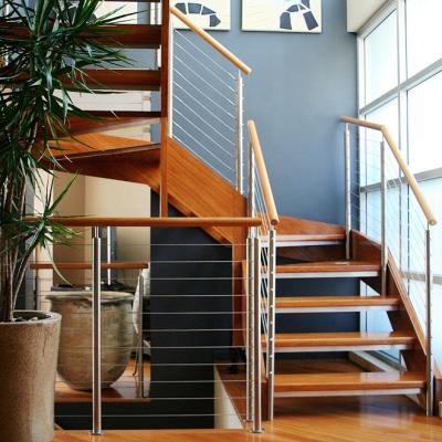 China Straight Stairs VIKO Stairs Mono Straight Classic Wooden Staircase Stringer Staircase Design for sale