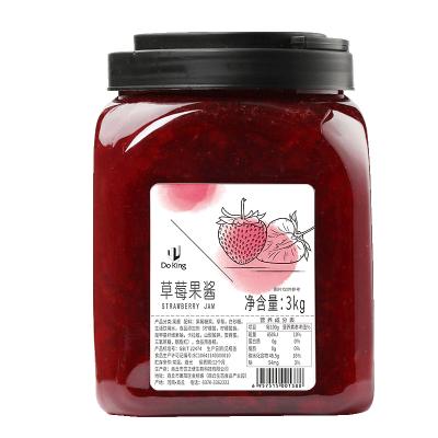 China Doking Drinkable 3 Kg Wholesale Fresh Multiple Flavors Real Bubble Tea Ingredients Plastic Box Packing 3kg Strawberry Fruit Jam for sale