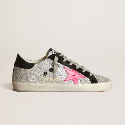 China Fashion Trend Super-star Sneakers With Women Gooses Sneakers Goldens Glitter Star Top And Fuchsia Shoes for sale