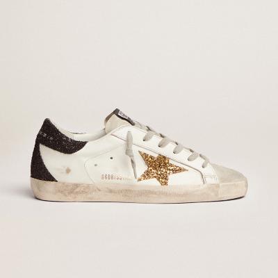 China Fashion Trend Sports Shoes Super-Star Sneakers With Gold Star And Glittery Black Heel Tag Goldens Sneakers Gooses for sale