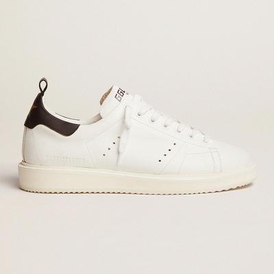 China White Leather Fashion Trend Sneakers With Heel Tag Black Leather Goldens Gooses Sneakers for sale