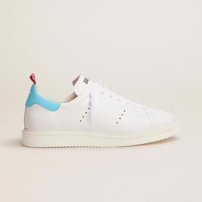 China Fashion Trend White Shoes Ltd Sneakers With Light Blue Heel Tag Goldens Sneakers Gooses for sale