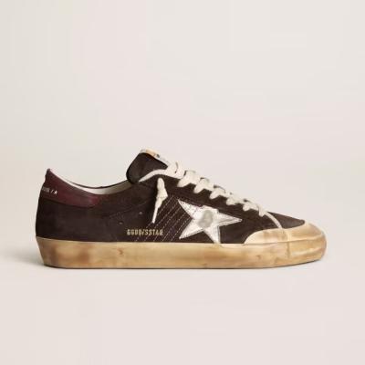 China Fashion Trend Goldens Sneakers Gooses Super-Star Penstar in Brown Suede with a Platinum Star for sale